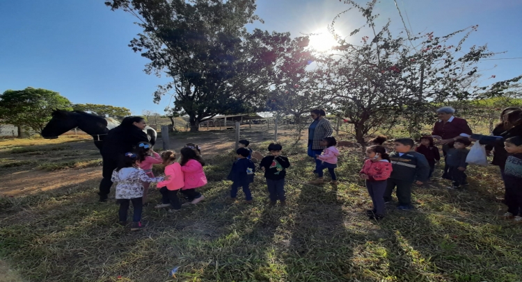 PROGRAMA “A UNIÃO FAZ A VIDA” LEVA ALUNOS DA ESCOLA MARIA LÚCIA TRIPOLONI PARA CONHECER SÍTIO.